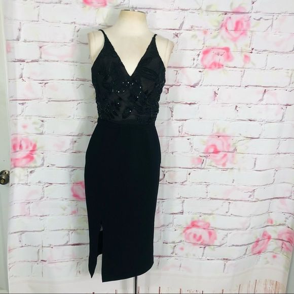 Dress the Pop Giulia Sequin Bodice Crepe Sheath - Picture 6 of 15